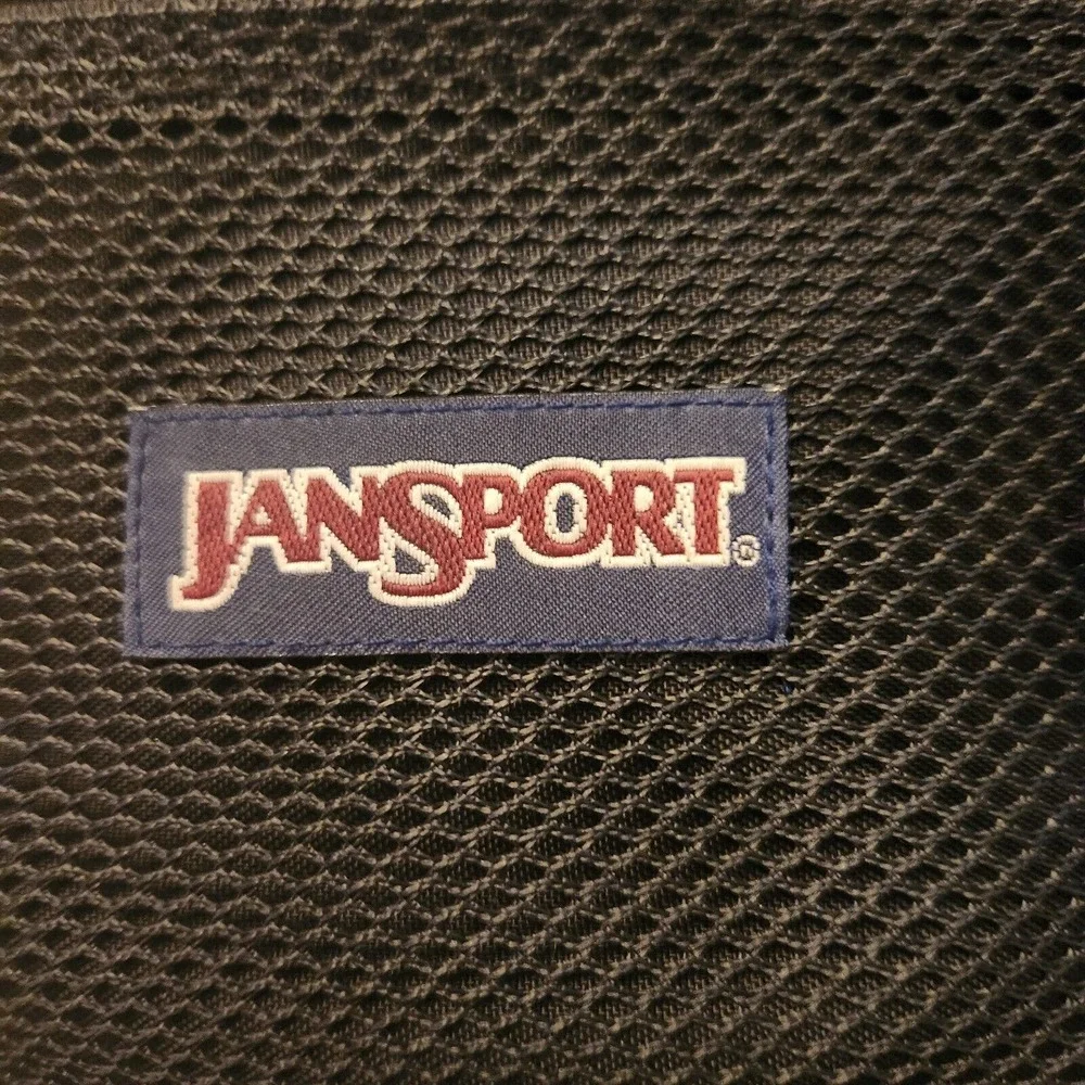 Vintage Jansport Hiking Fannypack W/Bottle Holder BLACK EUC BLUE‎